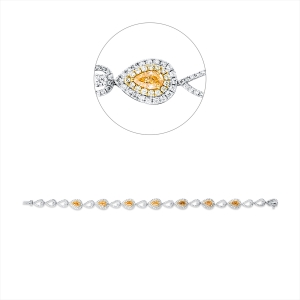 Armband 18 kt WG+GG