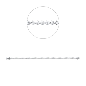 Tennisarmband 3er-Krappe 18kt Weißgold mit 2,19ct Diamanten