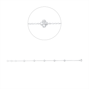 Armband 18 kt WG mit ZÖ 16cm & 17 cm