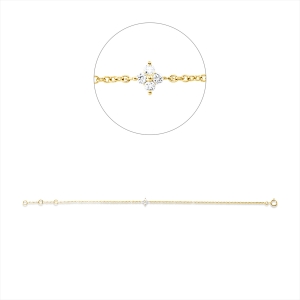 Armband 18 kt GG mit ZÖ 16cm & 17 cm