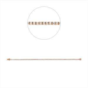 Tennisarmband  18kt Rotgold mit 1,57ct Diamanten