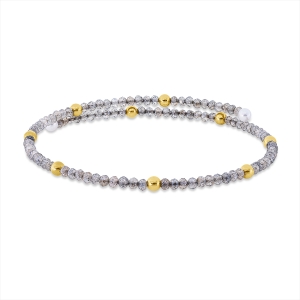 Armreif  18kt Gelbgold mit Farbstein
