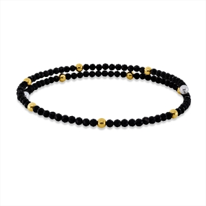 Armreif  18kt Gelbgold mit Farbstein