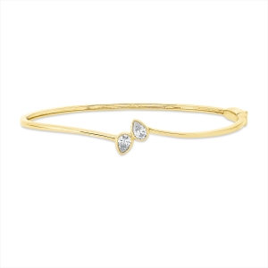 Armreif Zarge 18 kt GG Tropfen
