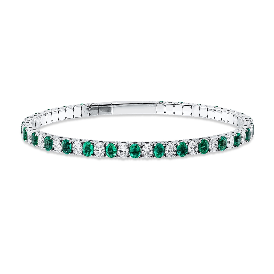 Armreif 18 kt WG, Flex-Band, variabel