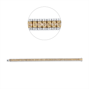 Armreif 18 kt WG+GG