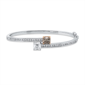 Armreif 4er-Krappe 18 kt WG+RG, 2 GIA
