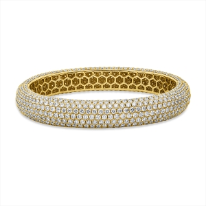 Pavé Armreif  18kt Gelbgold mit 21,08ct Diamanten