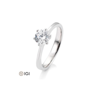 Bild von Verlobungsring Solitär 6 er Krappe 1.50 ct.  750/- Weißgold