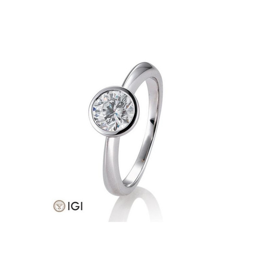 Bild von Verlobungsring Zarge  1.50 ct.  950/- platin platin