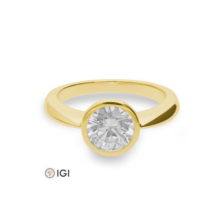 Bild von Verlobungsring Zarge  1.50 ct.  750/- Gelbgold