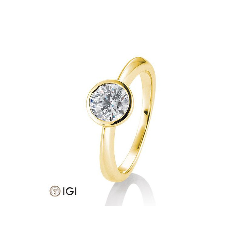 Bild von Verlobungsring Zarge  1.50 ct.  750/- Gelbgold