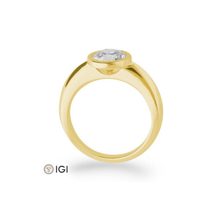 Bild von Verlobungsring Zarge  1.50 ct.  750/- Gelbgold