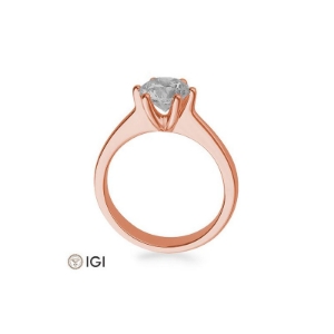 Bild von Verlobungsring Solitär 6 er Krappe 1.50 ct. 750/- Rotgold