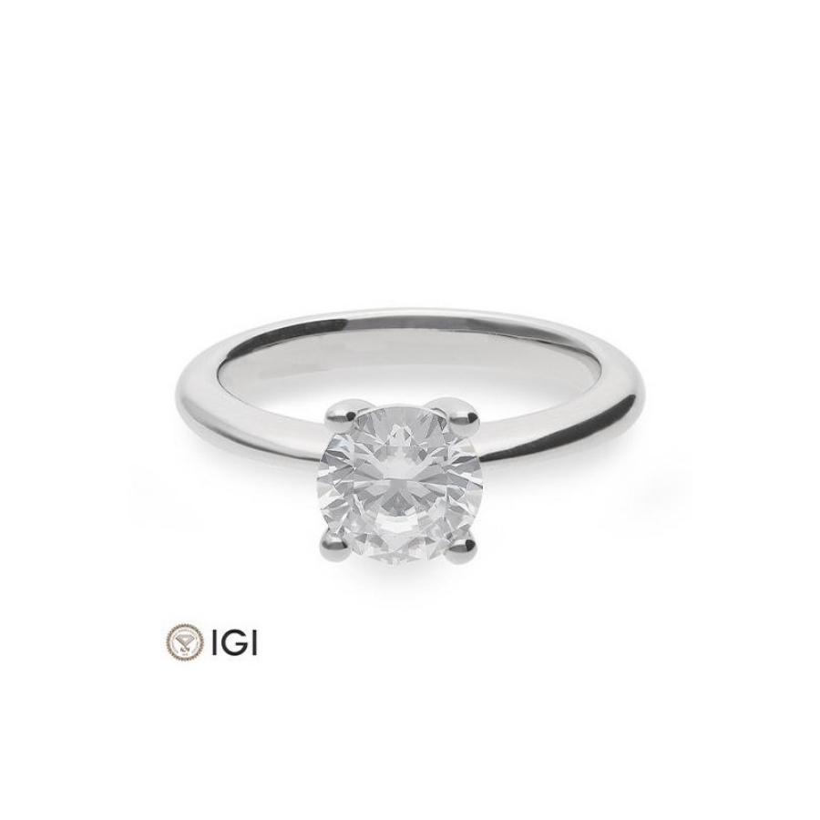 Bild von Verlobungsring Solitär 4 er Krappe  1.50 ct.  950/- Platin