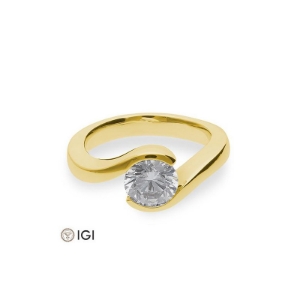 Bild von Schwung Ring 1.50 ct. 750/- Gelbgold