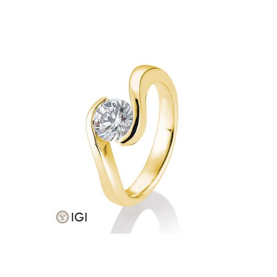Bild von Schwung Ring 1.50 ct. 750/- Gelbgold