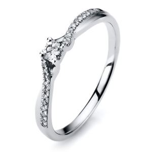 Ring 4er-Krappe 14 kt WG