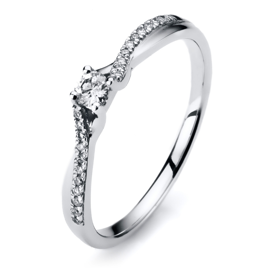 Ring 4er-Krappe 14 kt WG