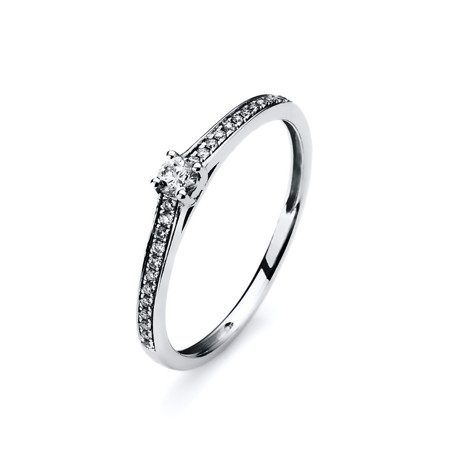 Ring 4er-Krappe 14 kt WG