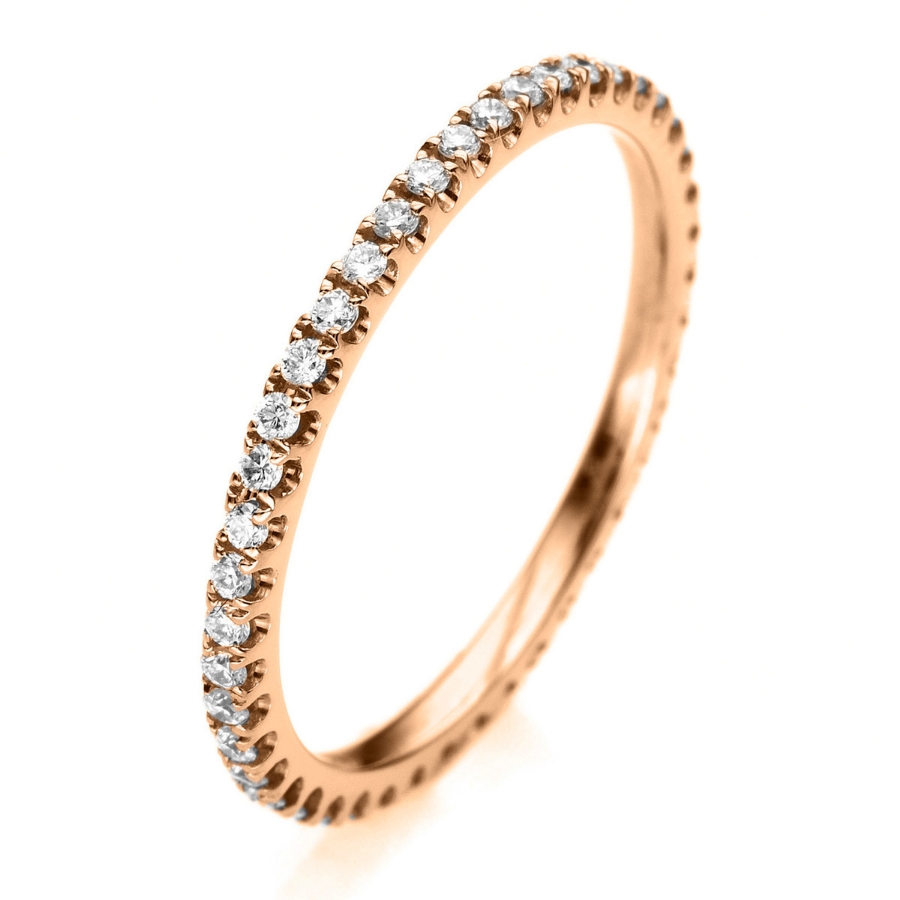 Infinity Memoire Ring  18kt Rotgold mit 0,83ct Diamanten