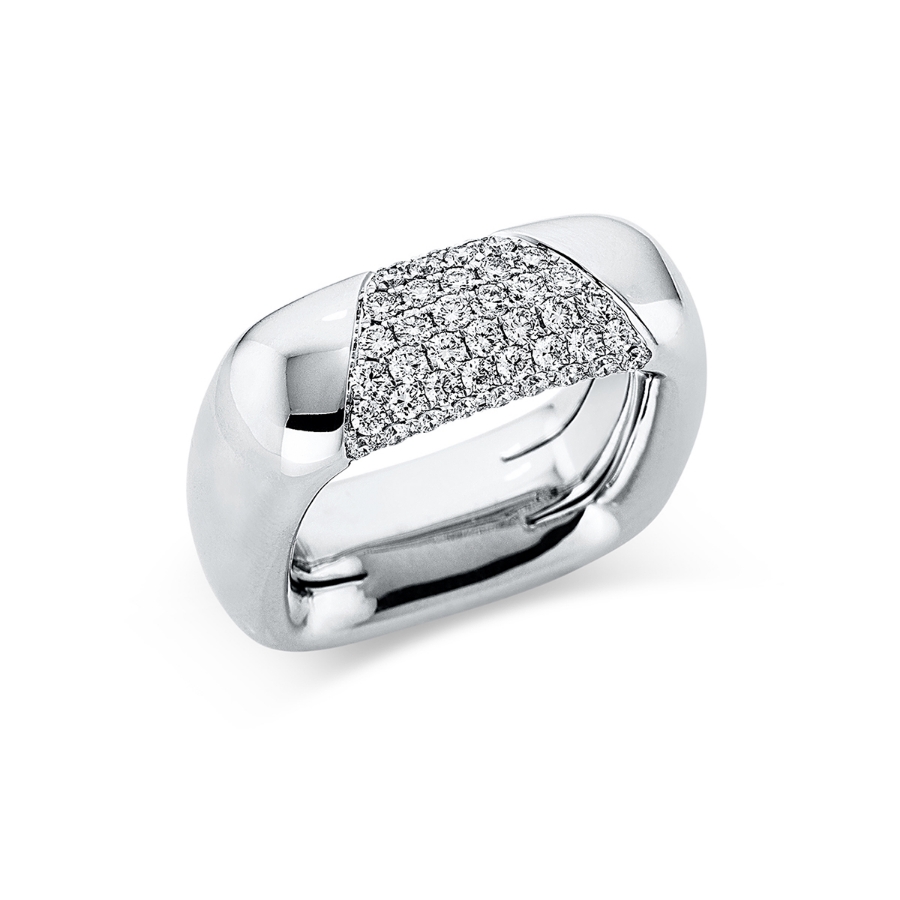 Pavé Ring  18kt Weißgold mit 0,87ct Diamanten