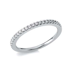 Memoire halb Ring  18kt Weißgold mit 0,23ct Diamanten