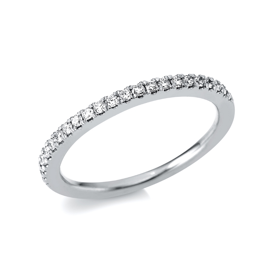 Memoire halb Ring  18kt Weißgold mit 0,23ct Diamanten