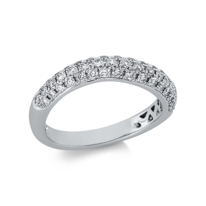 Pavé Ring  18kt Weißgold mit 0,74ct Diamanten
