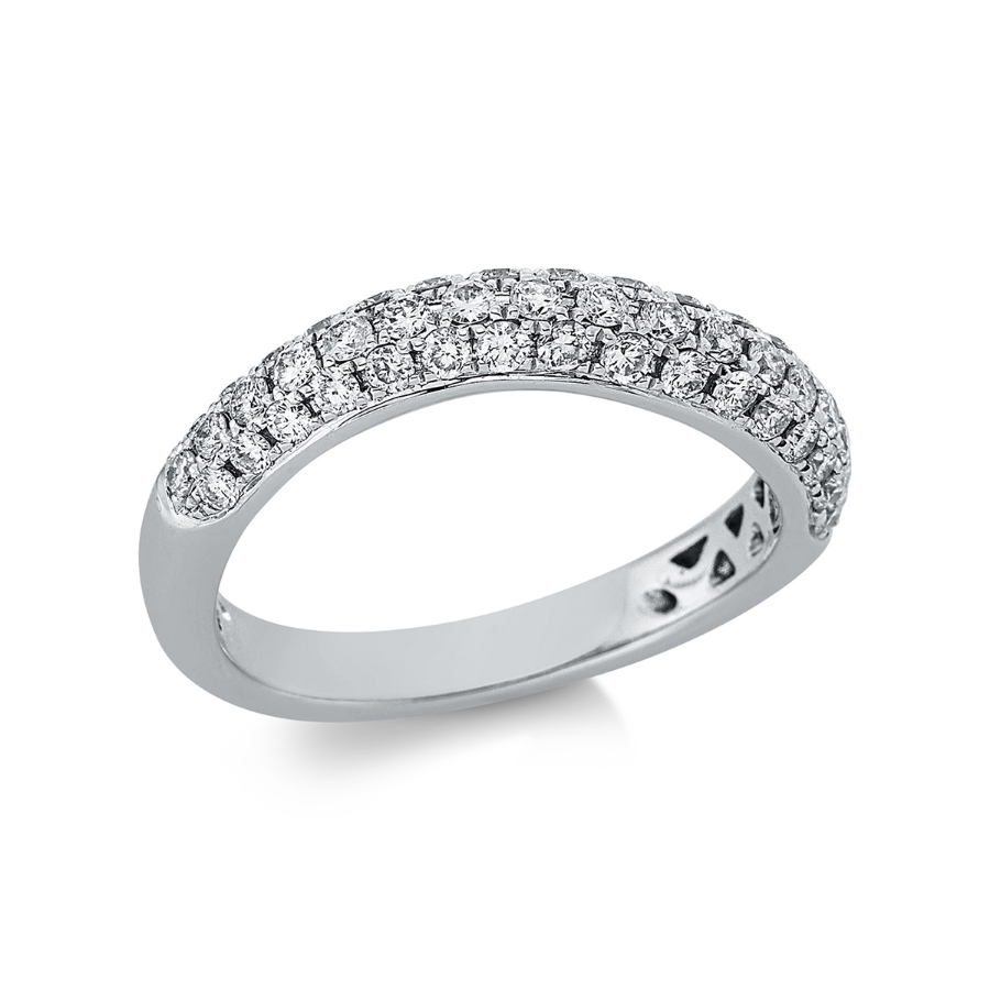 Pavé Ring  18kt Weißgold mit 0,74ct Diamanten