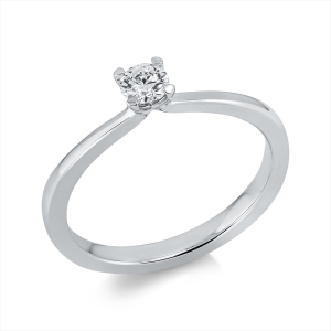 Solitaire Ring 4er-Krappe 18kt Gelbgold GIA6525017980 mit 0,22ct Diamanten