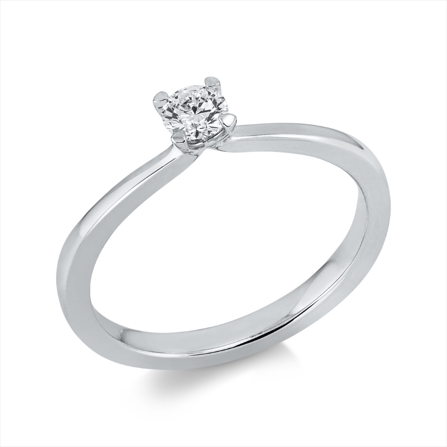 Solitaire Ring 4er-Krappe 18kt Gelbgold GIA6525017980 mit 0,22ct Diamanten