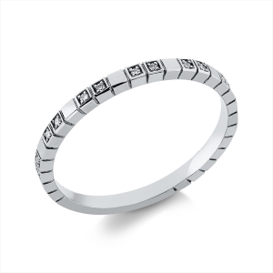 Ring 18 kt WG, schwarz rhodiniert