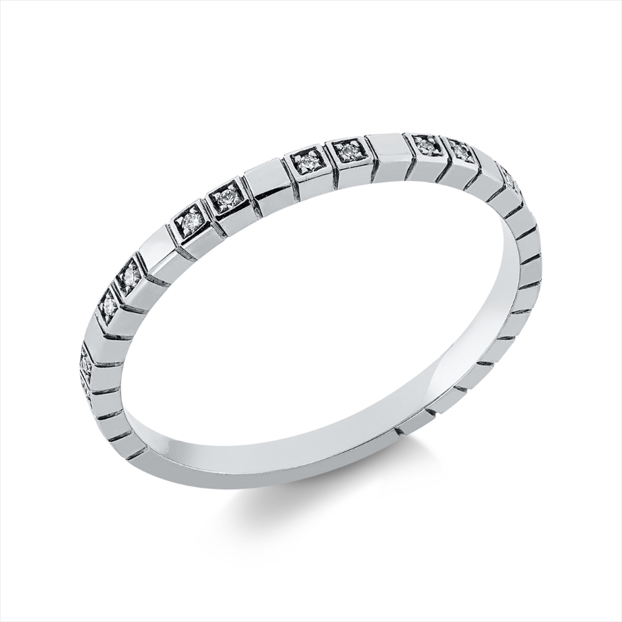 Ring 18 kt WG, schwarz rhodiniert
