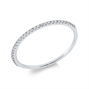 Memoire halb Ring  18kt Weißgold mit 0,11ct Diamanten