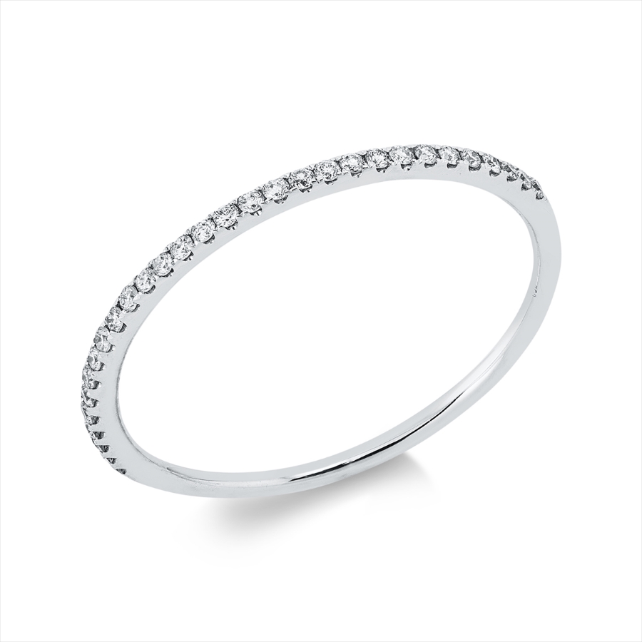 Memoire halb Ring  18kt Weißgold mit 0,11ct Diamanten