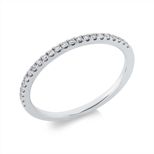 Memoire halb Ring  18kt Weißgold mit 0,14ct Diamanten