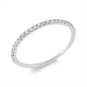 Memoire halb Ring  18kt Weißgold mit 0,15ct Diamanten