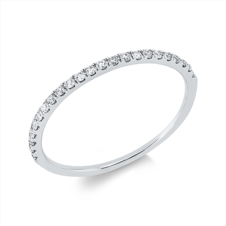 Memoire halb Ring  18kt Weißgold mit 0,15ct Diamanten