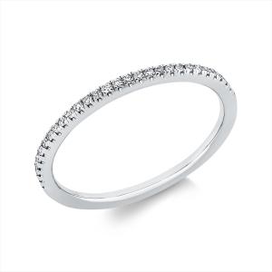 Memoire halb Ring  18kt Weißgold mit 0,11ct Diamanten