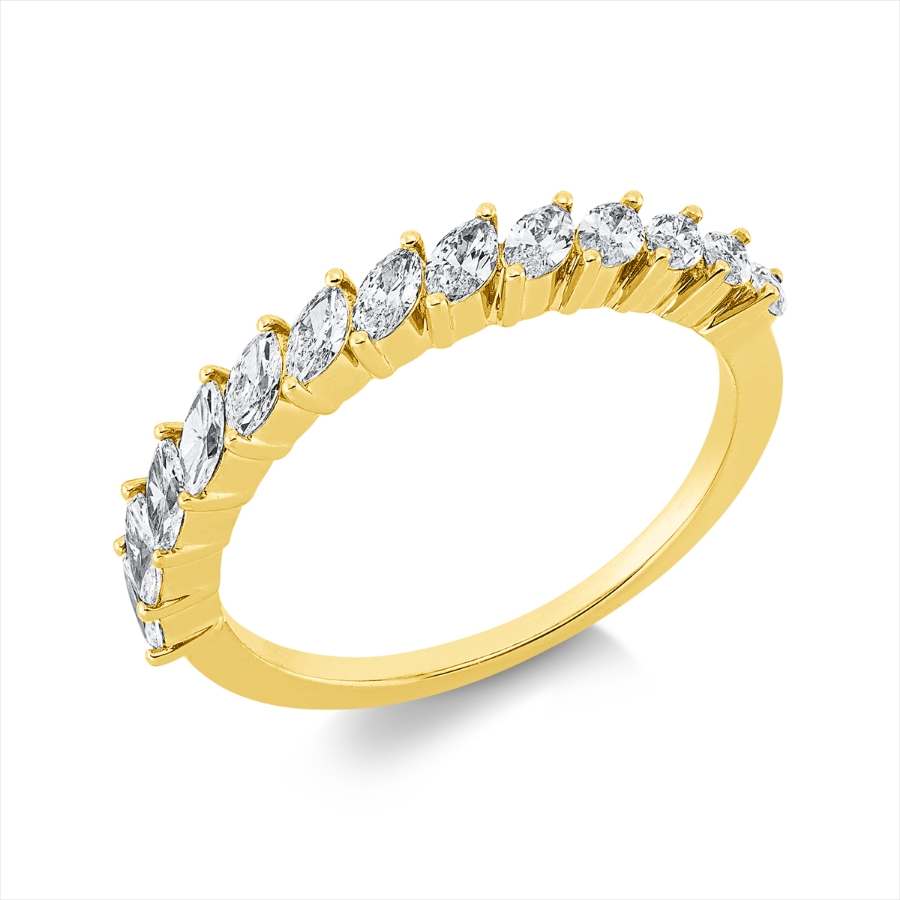 Memoire halb Ring  18kt Gelbgold mit 0,67ct Diamanten