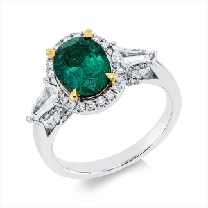 Ring 4er-Krappe 18 kt WG+GG