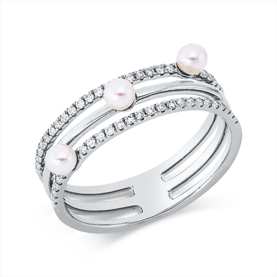 Ring  18kt Weißgold mit 0,17ct Diamanten