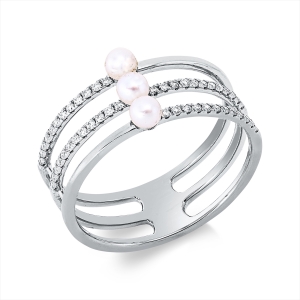 Ring  18kt Weißgold mit 0,17ct Diamanten