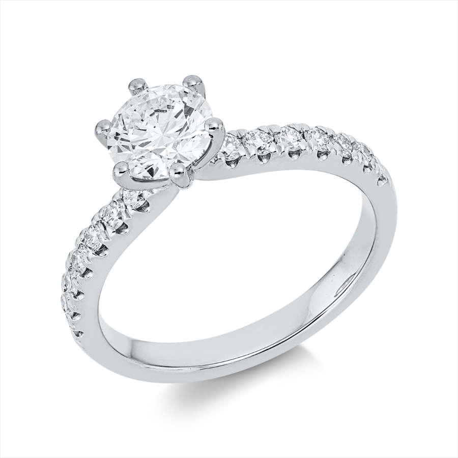 Ring 6er-Krappe 18 kt WG, GIA7526361226