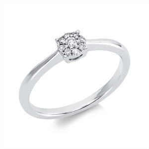 Ring 4er-Krappe 18 kt WG