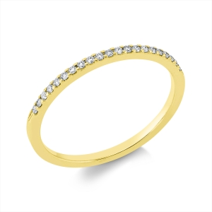 Memoire halb Ring  18kt Gelbgold mit 0,09ct Diamanten