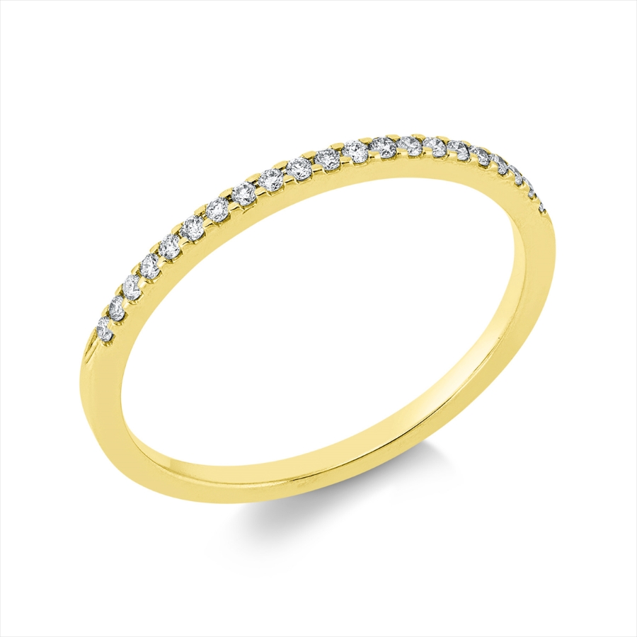 Memoire halb Ring  18kt Gelbgold mit 0,09ct Diamanten