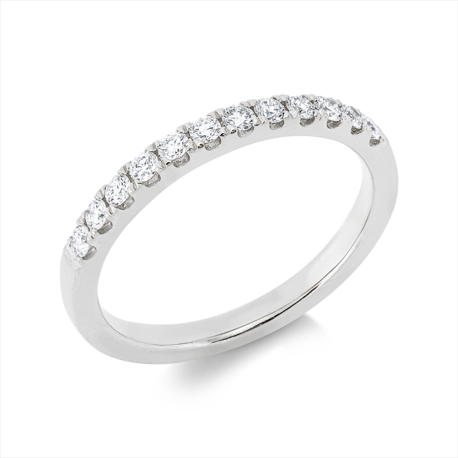 Memoire halb Ring  18kt Weißgold mit 0,31ct Diamanten