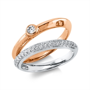 Ring 18 kt RG+WG